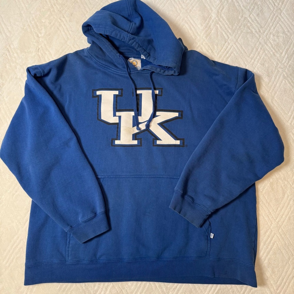 Vintage Kentucky Wildcats UK Hoodie 2XL Blue Pullover Sweatshirt NCAA